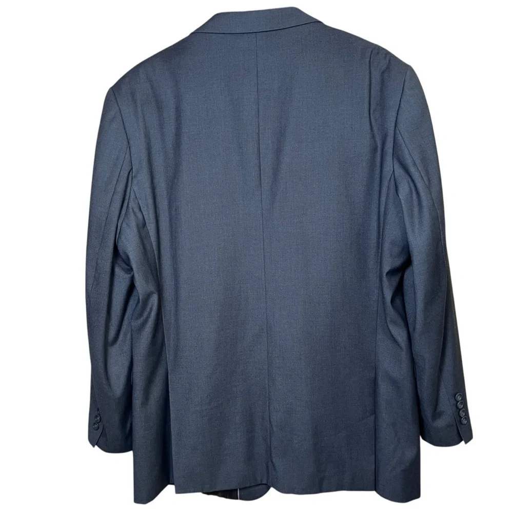 Caravelli Harry 2-Button Blazer Superior 150s Sz 46L Suit Jacket Dark Gray Italy